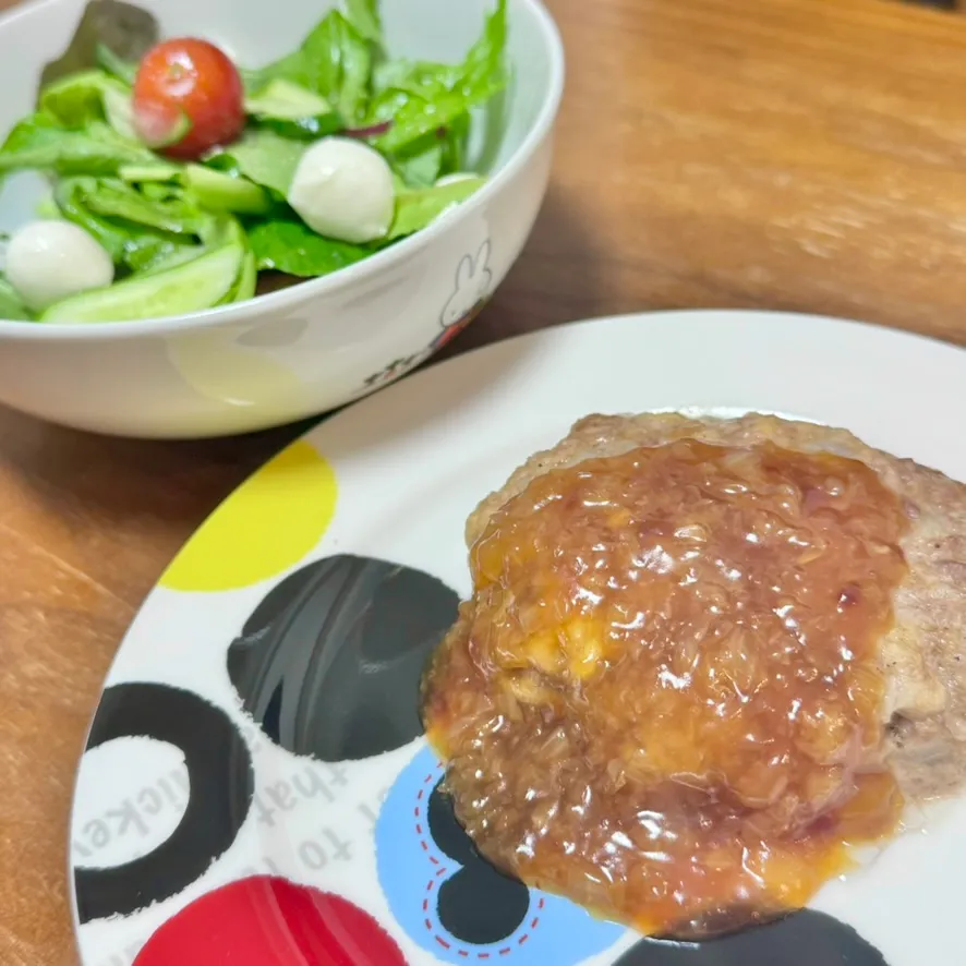 刻みオニオンソースハンバーグ