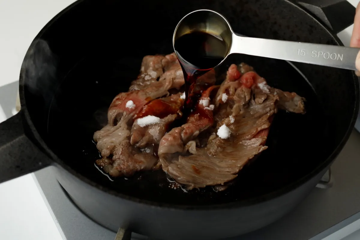 二巡目もまた肉を焼いて調味するところからリスタート