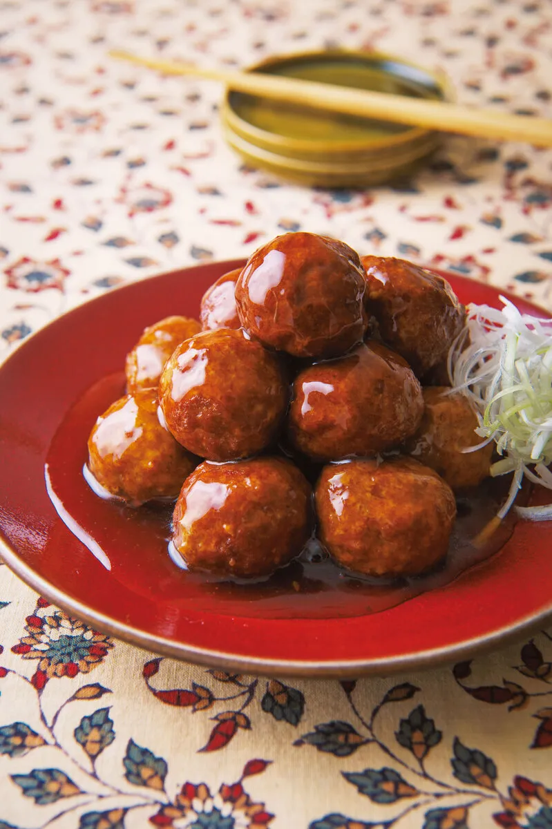 肉だんごの甘酢あんかけ