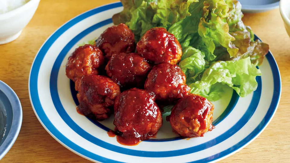 BBQソースの豚こまボール
