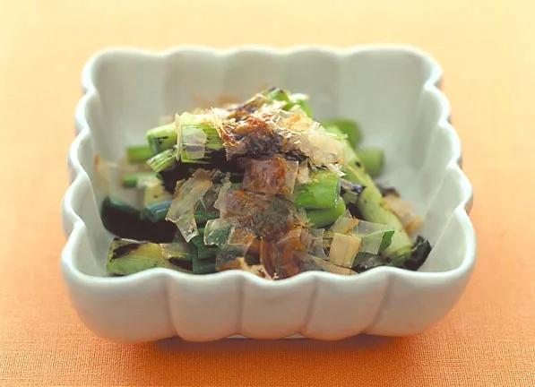 焼きわけぎのおひたし