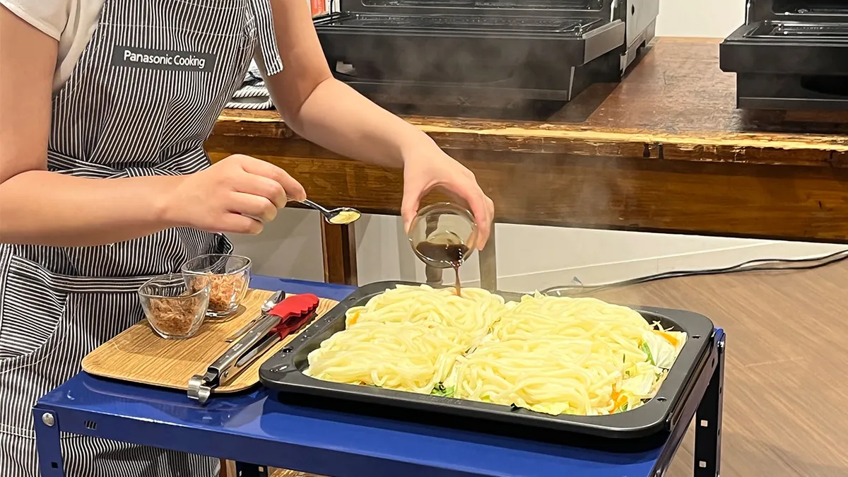 一気に４人分の焼きうどんが