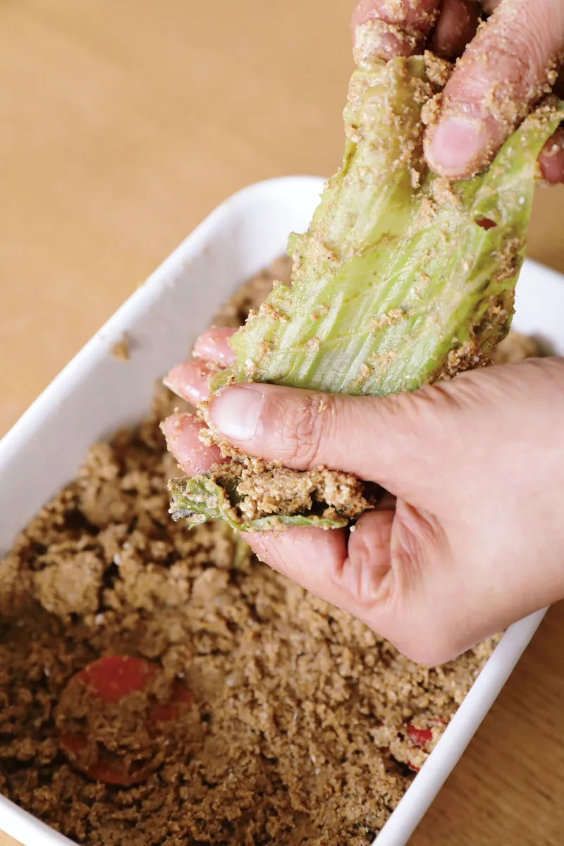 半端野菜を取り出す