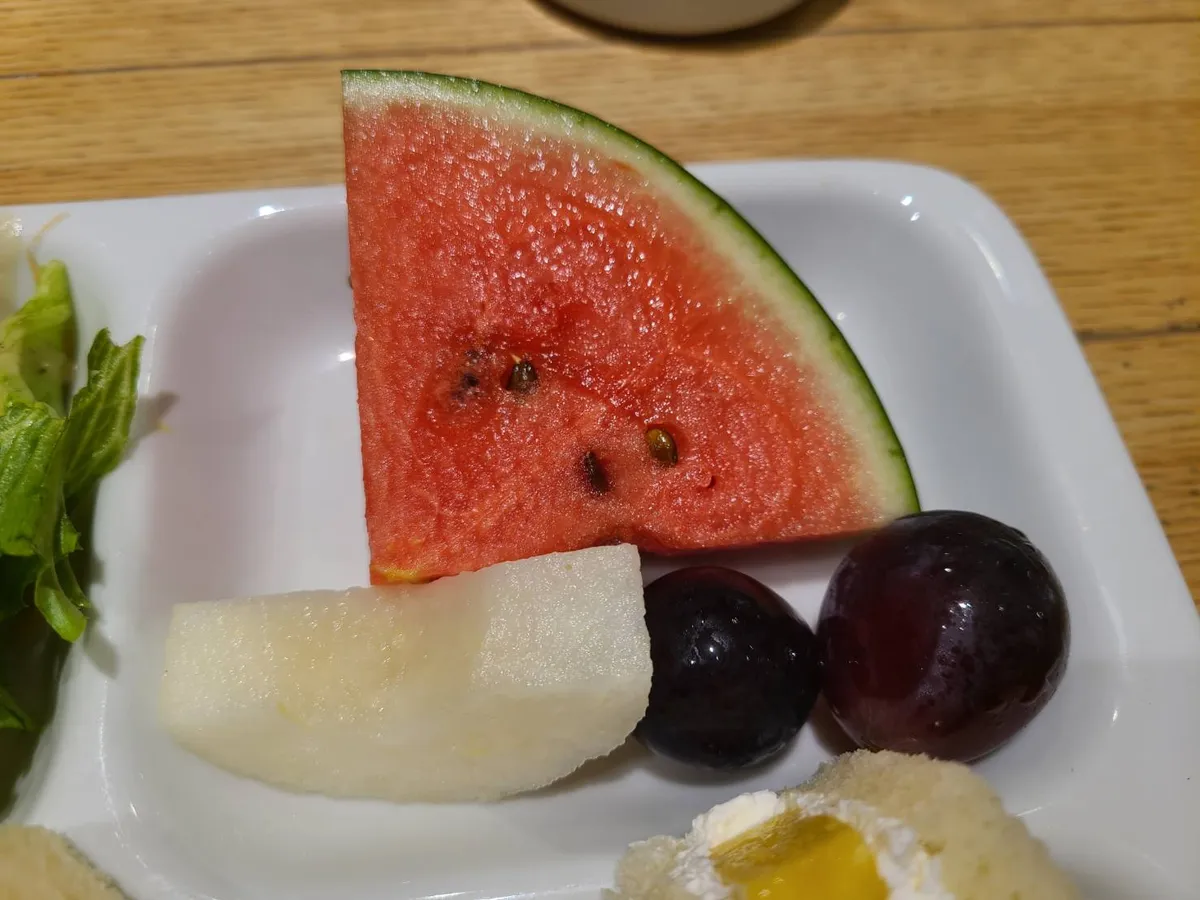 付け合わせの果物