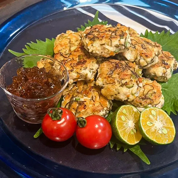 シークワーサーぽん酢ジュレで頂く！疲れ吹っ飛びナゲット