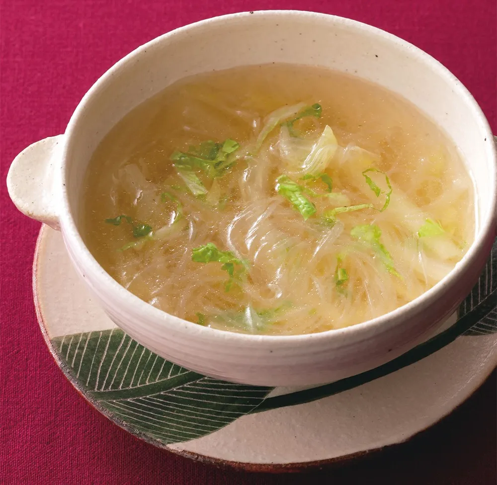 白菜と春雨の中華スープ